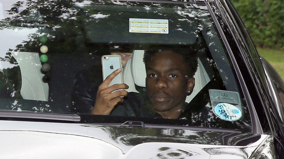 Tinchy Stryder arriving at Jamie Vardy's wedding