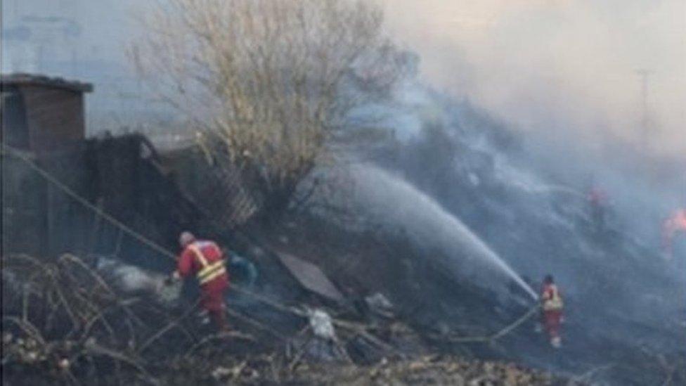 Fire fighters tackle blaze on Trebanog Hill