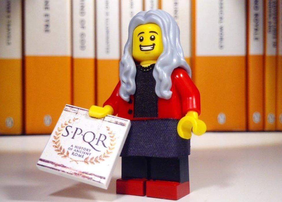 Lego model of Prof Mary Beard