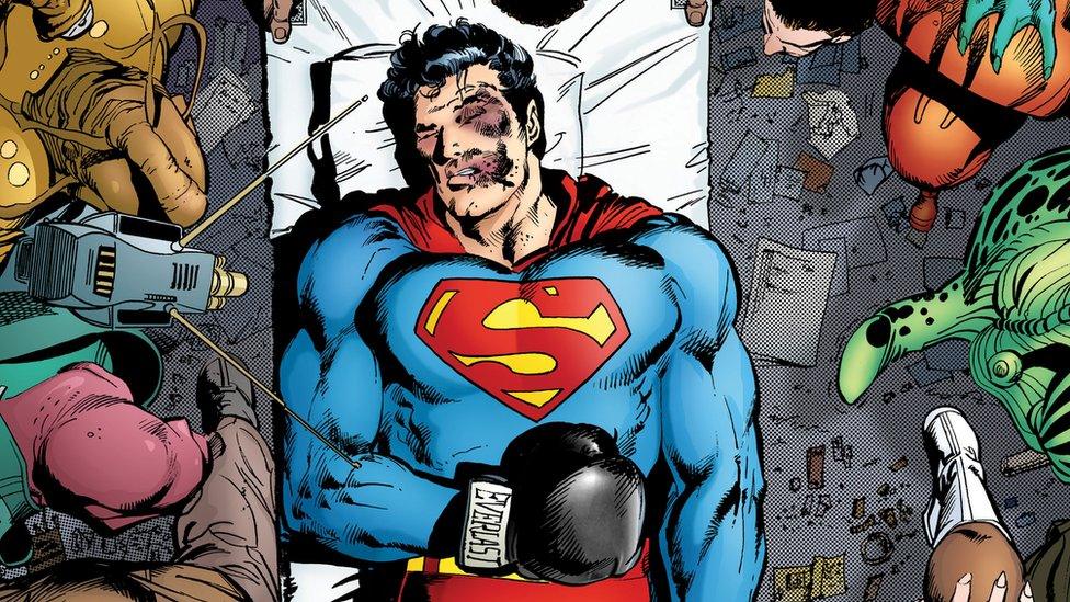 Superman knocked out