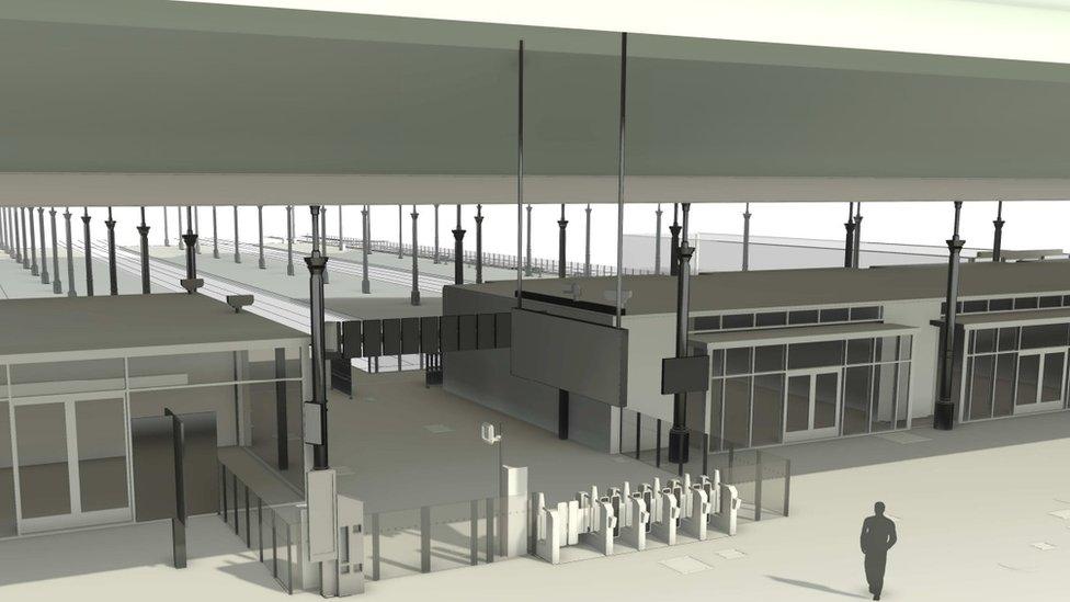 Impression of plans for ticket barriers at Hull's Paragon Street station