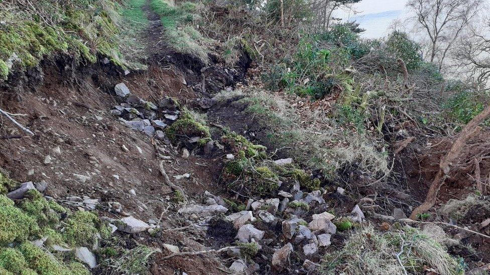 Footpath erosion