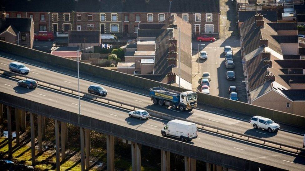 M4 in Port Talbot