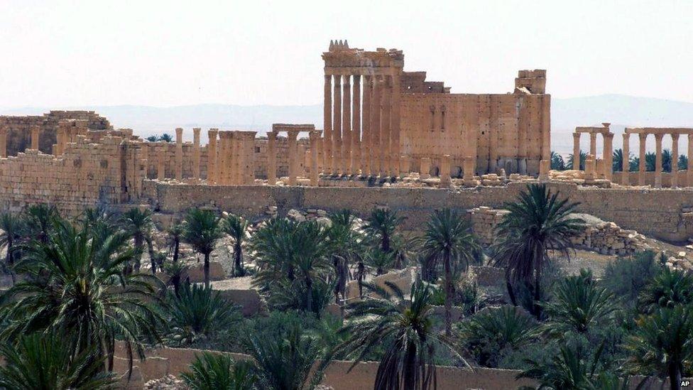 Ancient ruins of Palmyra (file photo released on 17 May 2015 by Syrian state news agency, Sana)