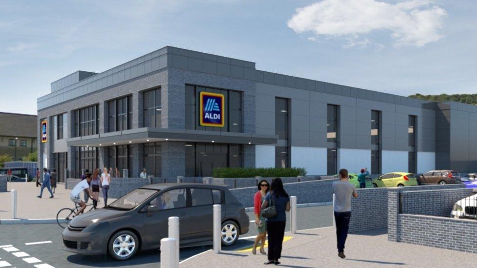 Proposed Aldi store in Aberystwyth