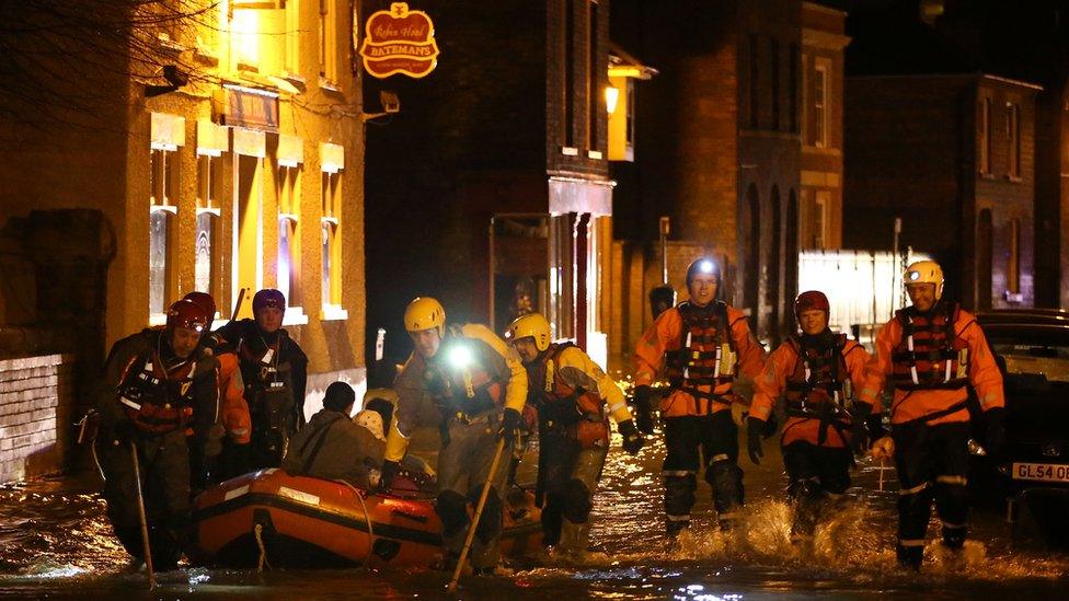 Storm surge in Boston, Lincolnshire