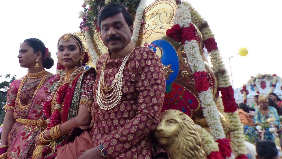 G Janardhana Reddy with his daughter