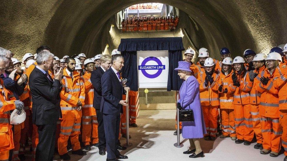 Queen opening Crossrail, renamed as Elizabeth Line after the monarch