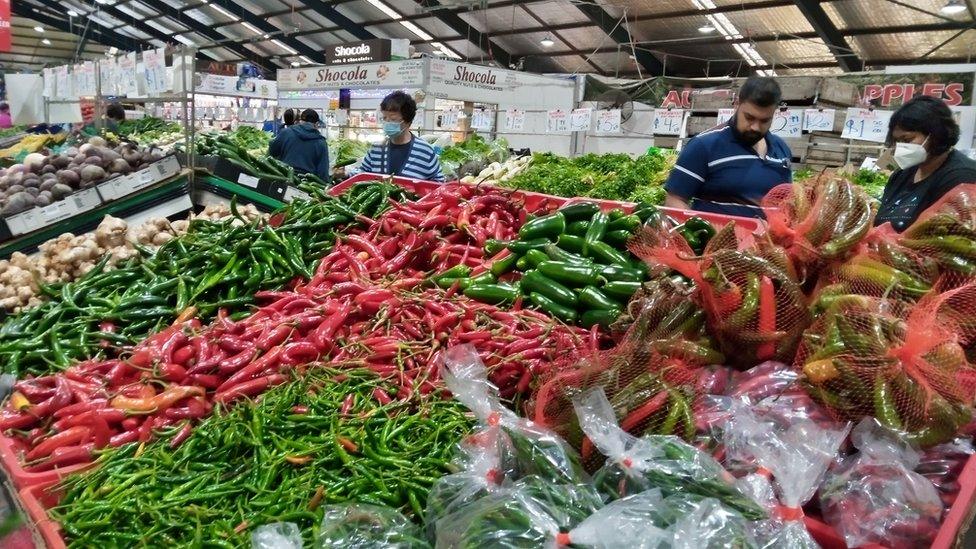 The chilli selection at the local market.