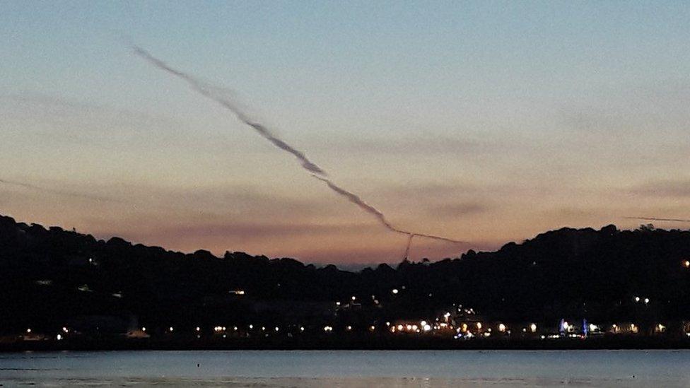 Meteor trail over Torquay