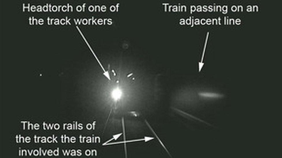 Diagram of the accident