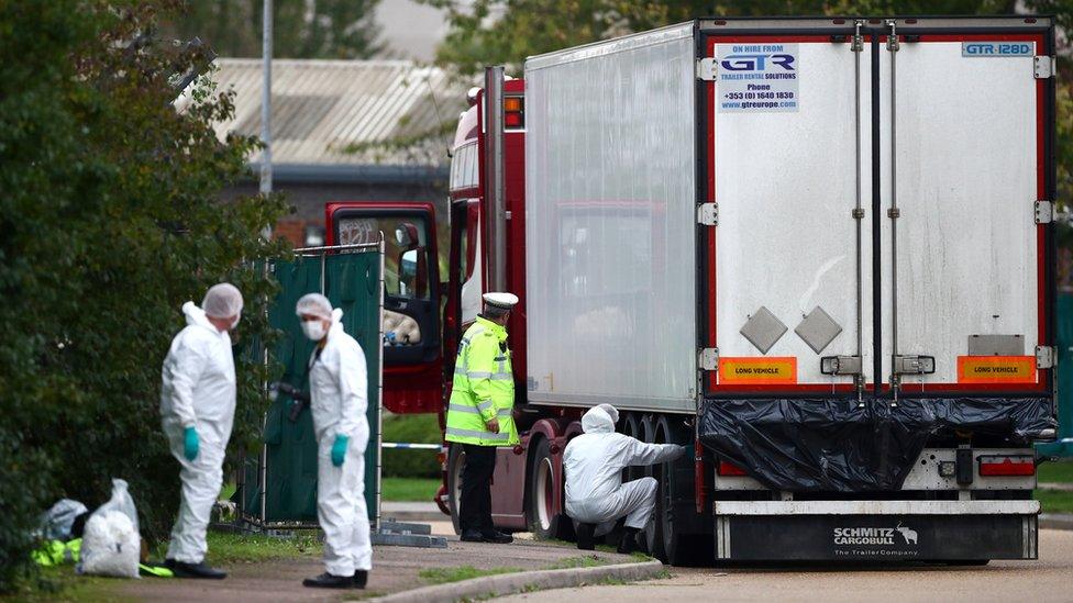 Forensic team at lorry