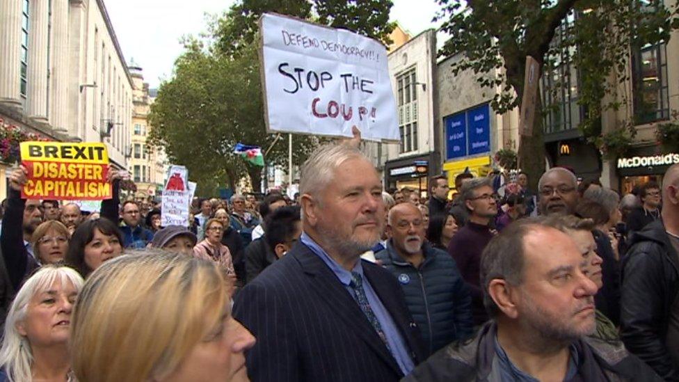 People at the protest