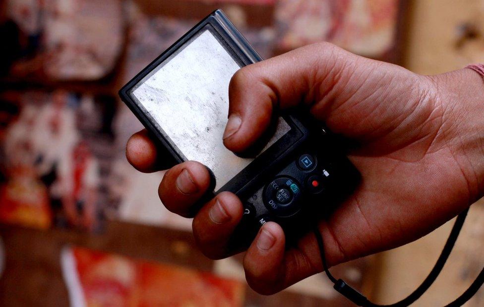 Digital camera used by death photographers of Varanasi