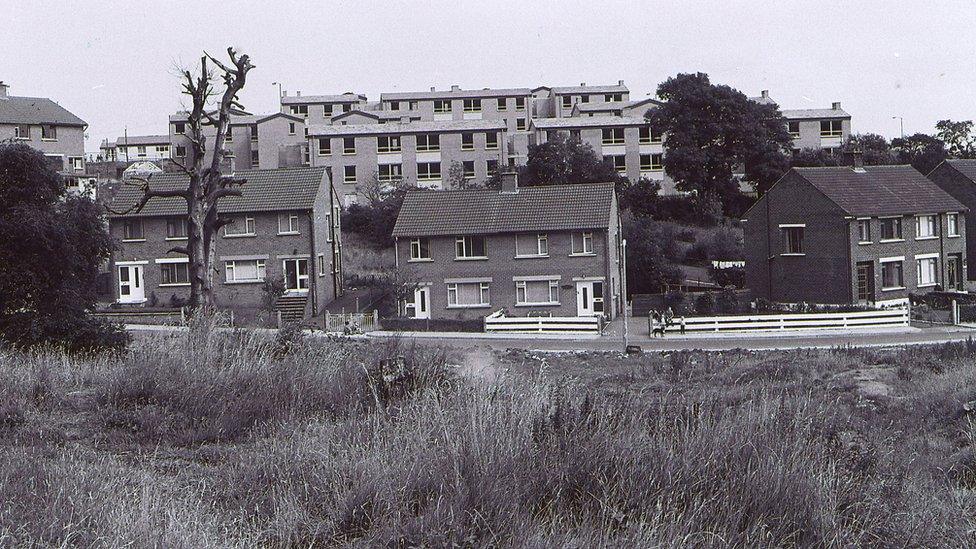 Houses and waste ground at Springfield Park