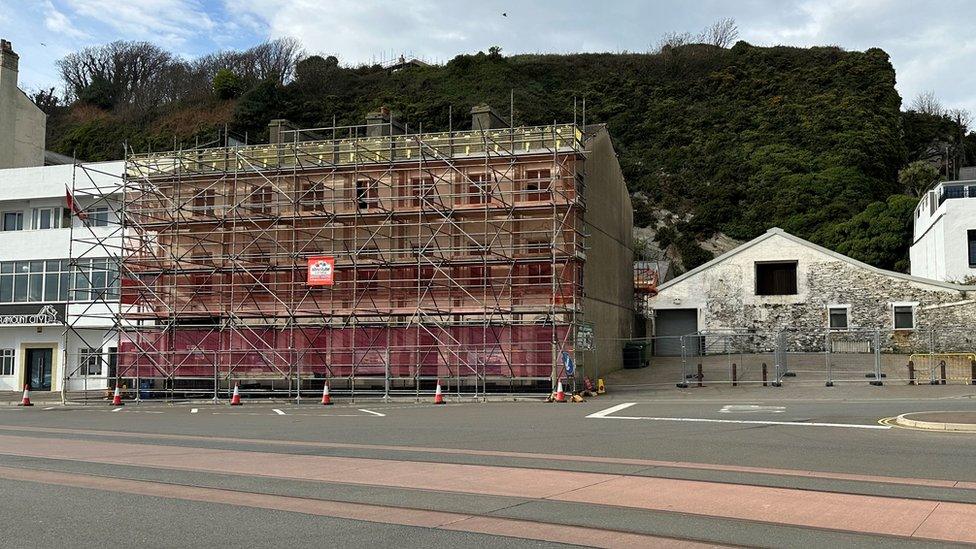 Scaffolding at Tramway Terrace