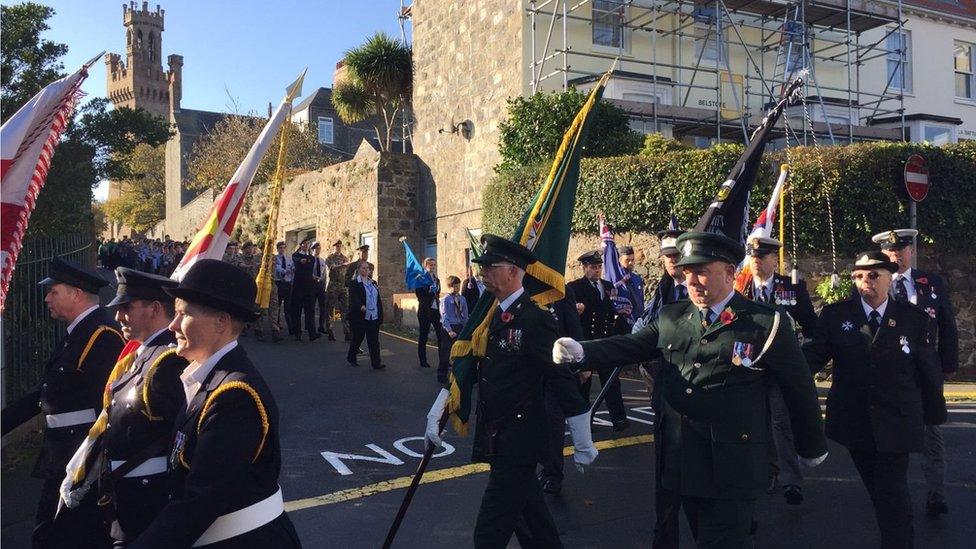 A photo of the parade