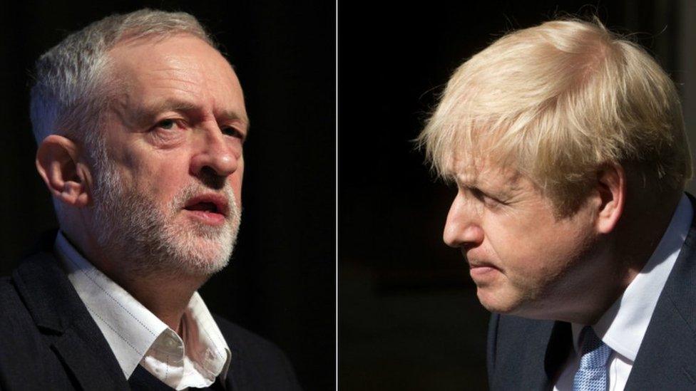 Jeremy Corbyn and Boris Johnson