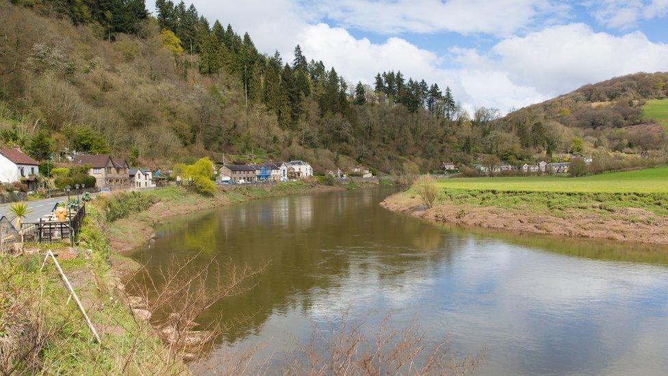 River Wye near Tintern Abbey in the Wye Valley