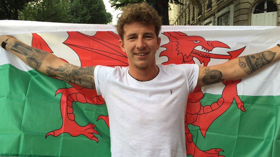 Wales fan Daniel Thomas