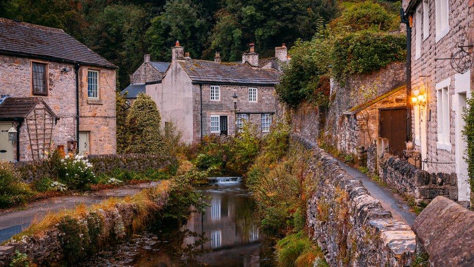 Houses in Castleton in the Peak District