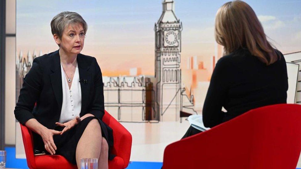 Cooper speaks to Laura Kuenssberg in the Sunday programme studio