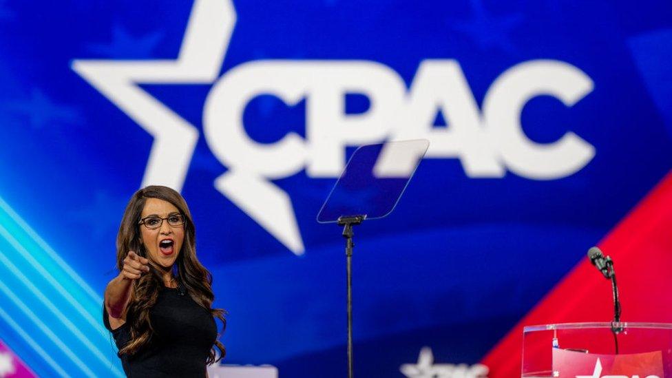 Lauren Boebert speaks at the Conservative Political Action Conference (CPAC) at the Hilton Anatole on August 06, 2022