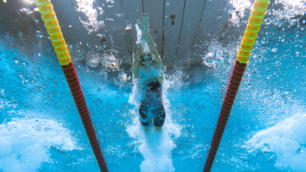 A female swimmer. File photo