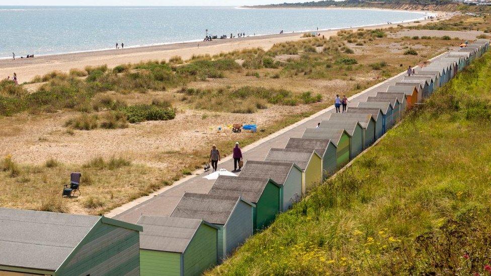 Lowestoft seafront on a sunny day