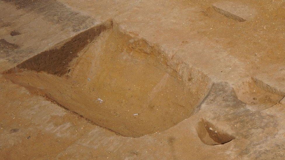 Archaeologists at the site