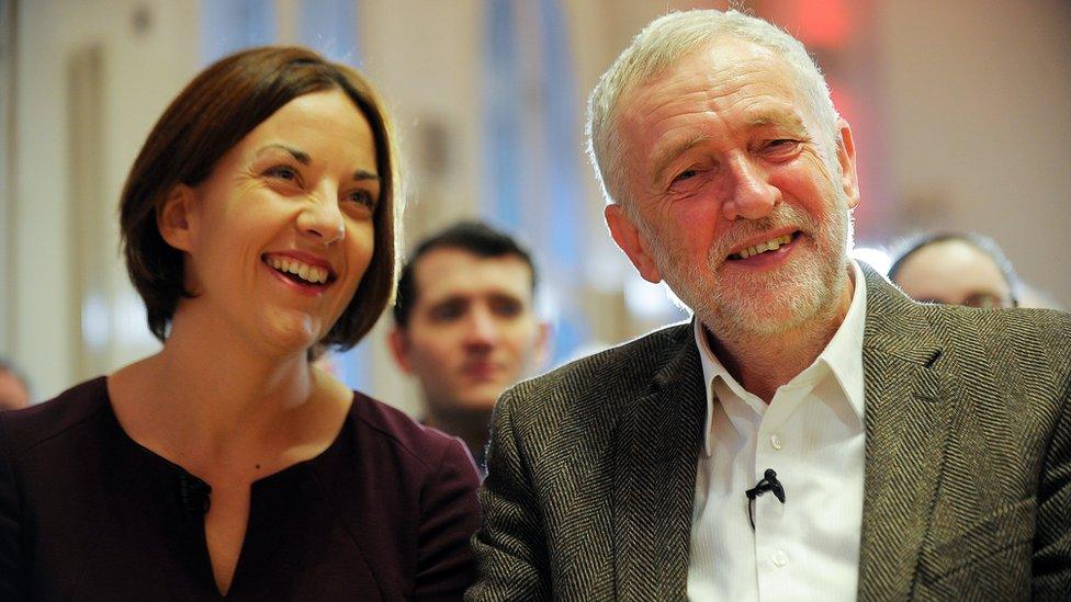 Kezia Dugdale and Jeremy Corbyn