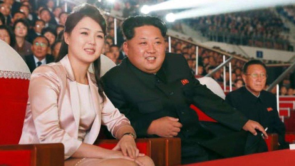 North Korean leader Kim Jong-un and his wife Ri Sol-ju