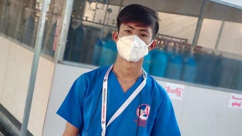 Volunteer medic Aung Zin Phyo is seen in an undated photo