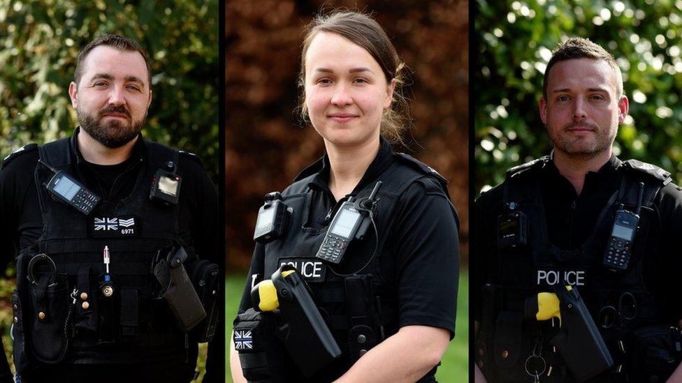 (L-R) Sgt Matthew Richardson, PC Patrycja Pulkowska and Sgt James Cartwright