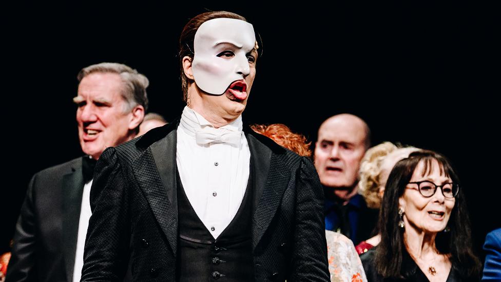 The Phantom during Sunday's closing show