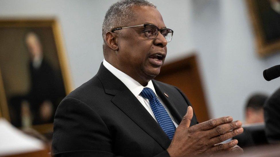 U.S. Secretary of Defense Lloyd Austin testifies during a House Appropriations Defense Subcommittee hearing on Capitol Hill March 23, 2023 in Washington, DC.