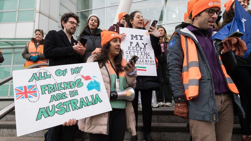 Junior doctors on the picket line