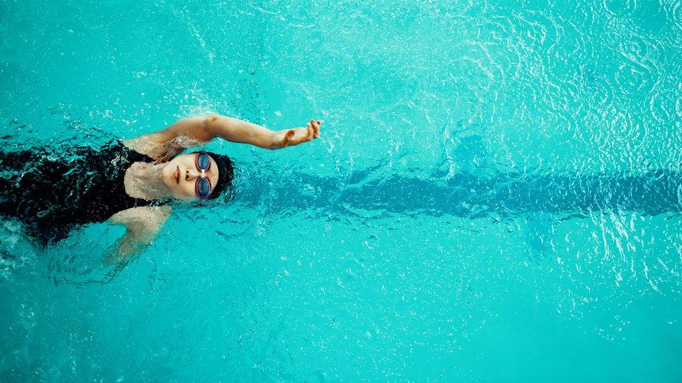 Woman swimming