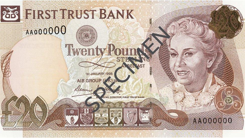 The current £20 note from First Trust Bank.