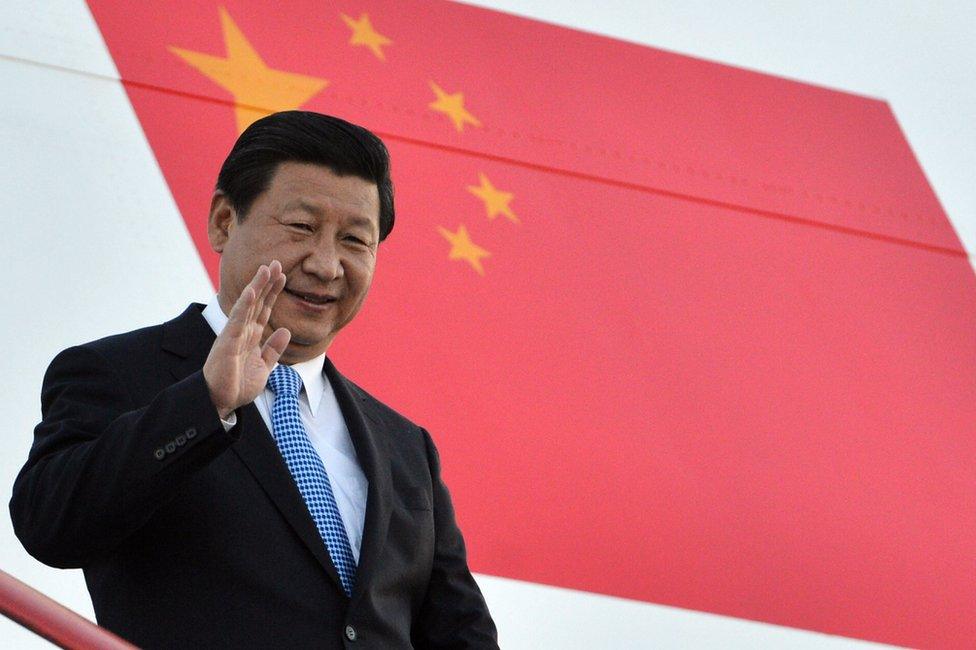 In this handout image provided by Ria Novosti, President of the People's Republic of China Xi Jinping arrives in Russia ahead of the G20 summit on 4 September 2013 in St. Petersburg, Russia.