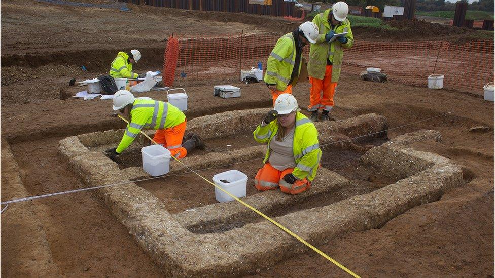 Archaeological dig as part of the construction of the A120 Little Hadham Bypass