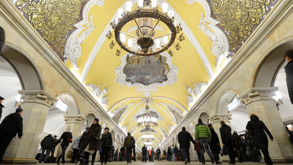 Komsomolskaya Metro Station, Moscow