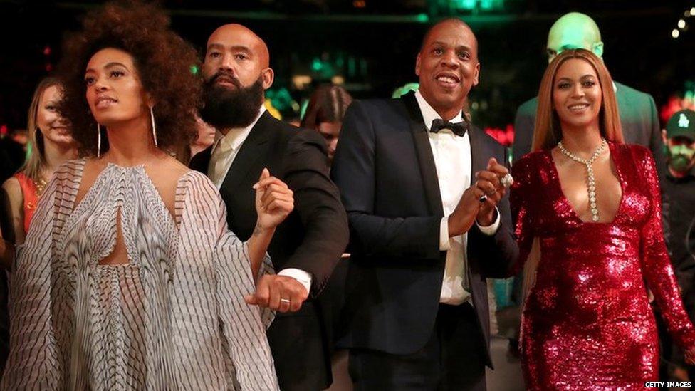 Solange, her husband Alan Ferguson, Jay Z and Beyonce