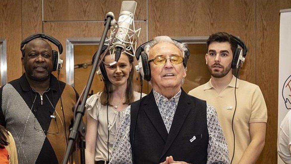 Tony Christie with carers choir