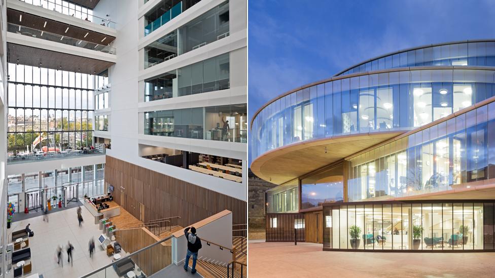 City of Glasgow college and the Blavatnik School of Government in Oxford