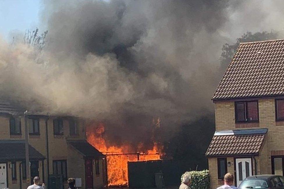 Fire in Walnut Tree area of Milton Keynes