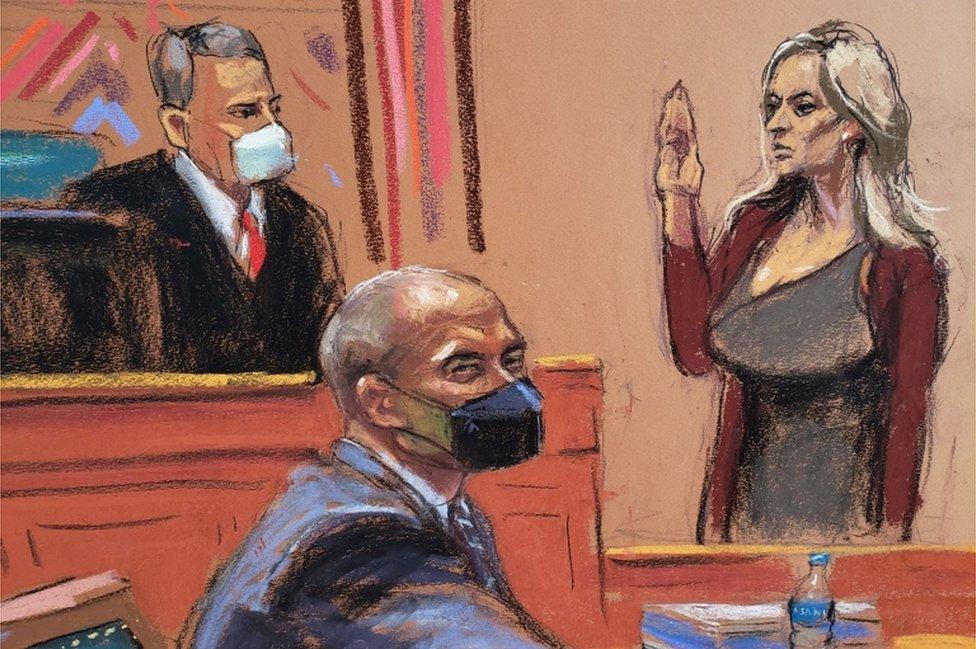 Stormy Daniels testifying in court