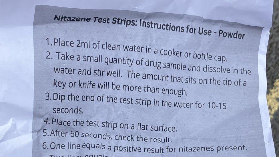 Test strip instructions