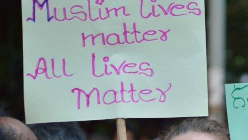 People attend a 'Not in my Name' protest against spate of anti-muslim killings in India, at Jantar Mantar in New Delhi, India on June 28, 2017.