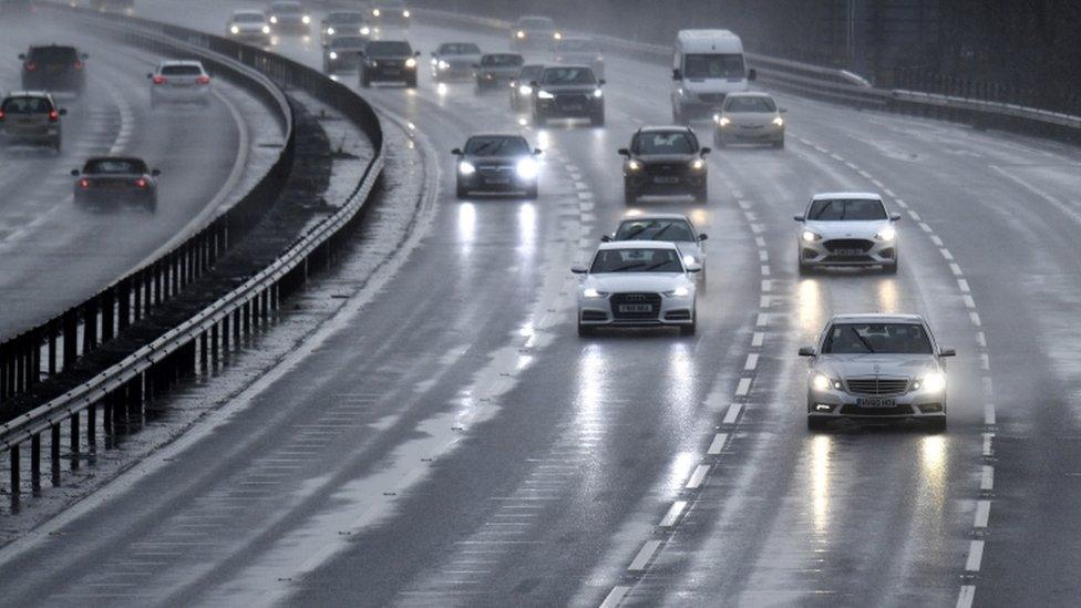 Cars on road